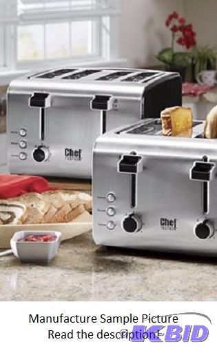 Chef Tested Silver 4 Slice Toaster - Model CT...