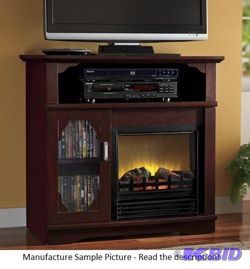 Media Storage Fireplace Mantel with Insert -&...
