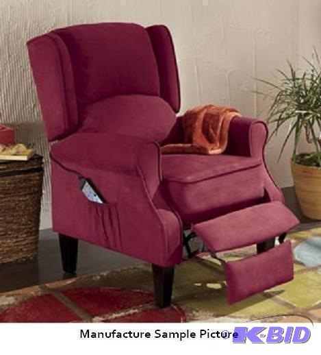 Burgundy Wingback Recliner Massage Chair - Th...