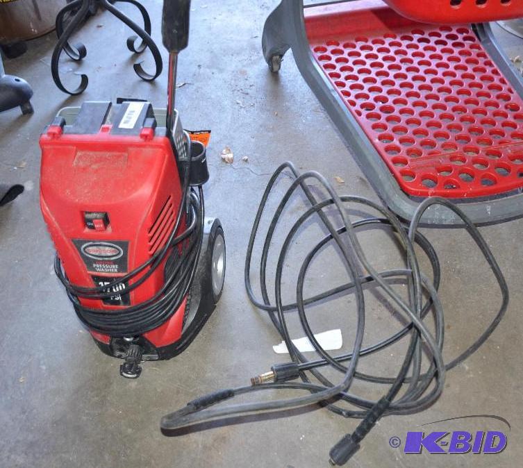 lot 11 image: Simpson 1700 psi pressure washer with hose a...