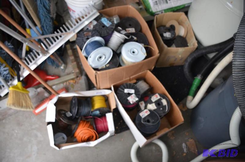 lot 36 image: Wire- approx 30 spools of wire, 14 gauge soli...
