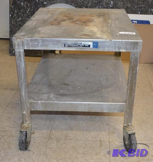 lot 43 image: Imperial stainless steel cart 22x24x20"...