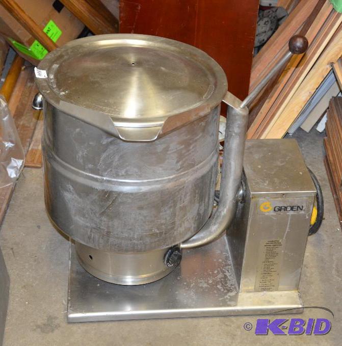 lot 44 image: Groen 40 Gallon Steam Kettle commercial soup...