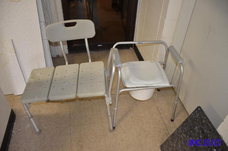 lot 56 image: one shower chair & one commode...