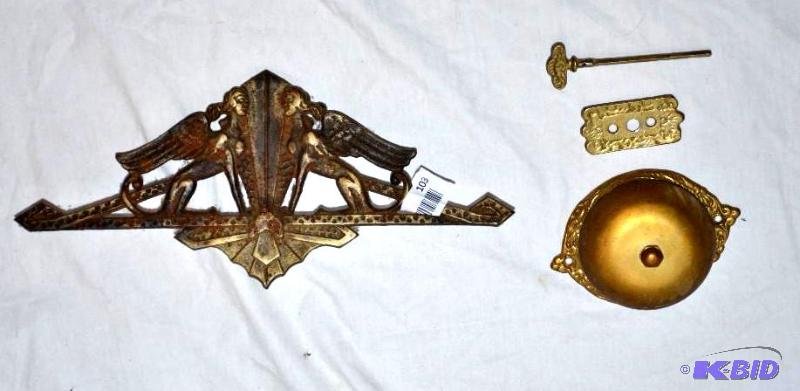 lot 103 image: Antique manual door ringer, rare antique cast...