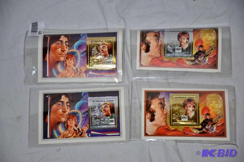 lot 126 image: The Beatles - John Lennon commemorative posta...