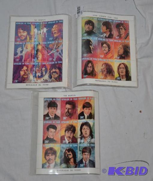 lot 127 image: The Beatles commemorative postage stamps - 3 ...
