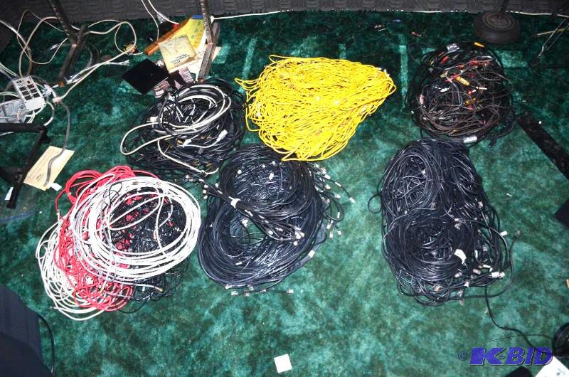 lot 133 image: Lots of Ethernet cables, power cords...