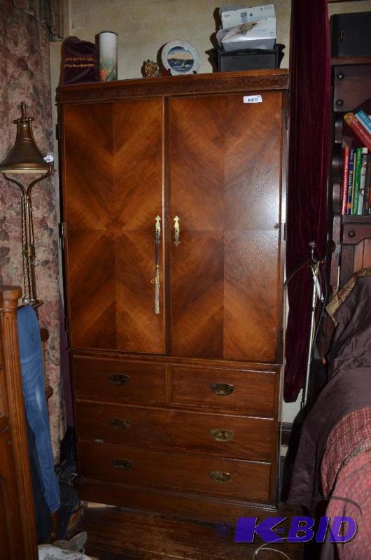 lot 16 image: Wood armoire 36x24x75" , lots 15 & 1...