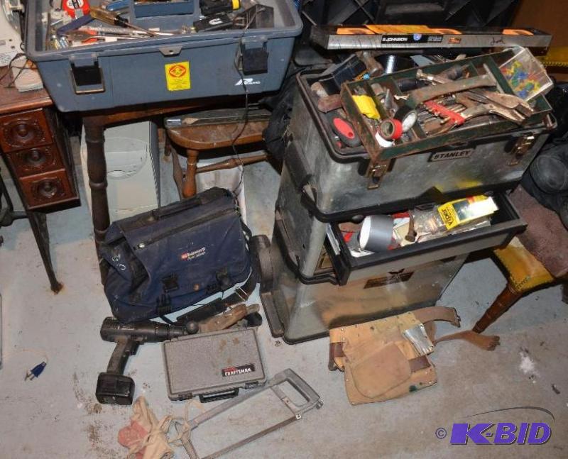 lot 181 image: Tools - tool chest on wheels, metal tool box,...