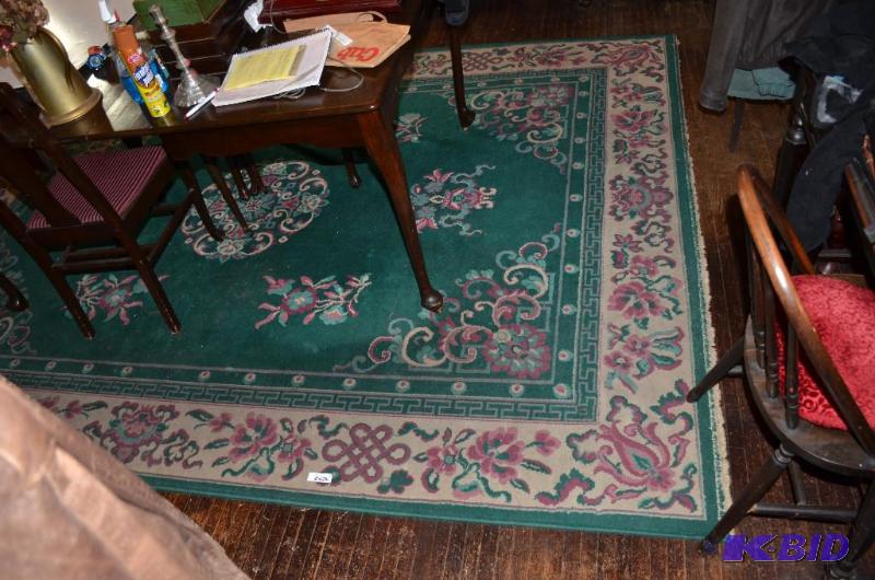 lot 1A image: Large dining room area rug 94x128"...