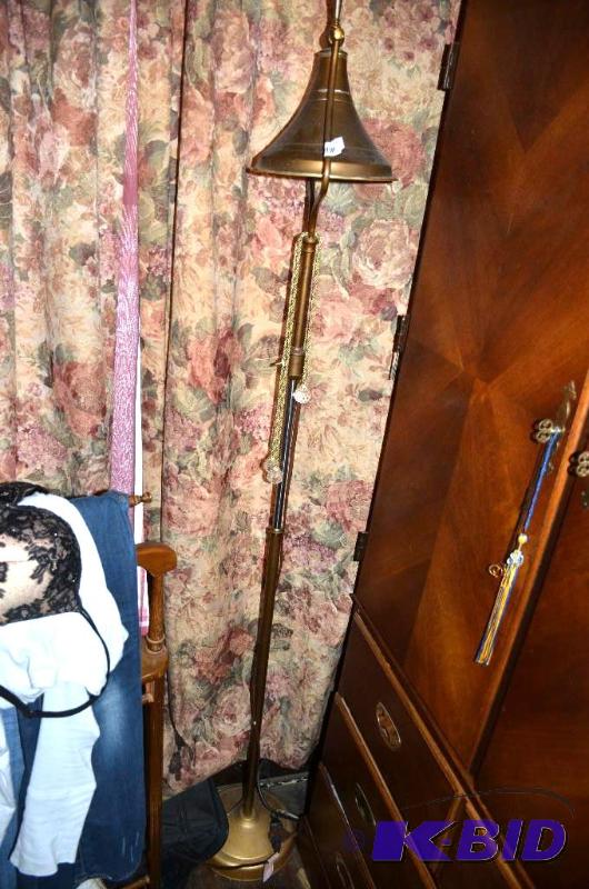 lot 20 image: vintage floor Lamp shaped like a brass bell 7...