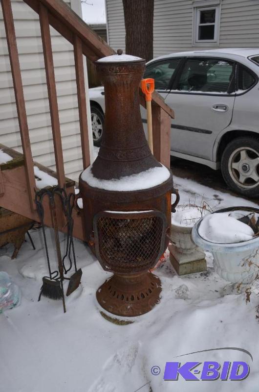 lot 262 image: Metal deck fire place is 53" tall. This ...