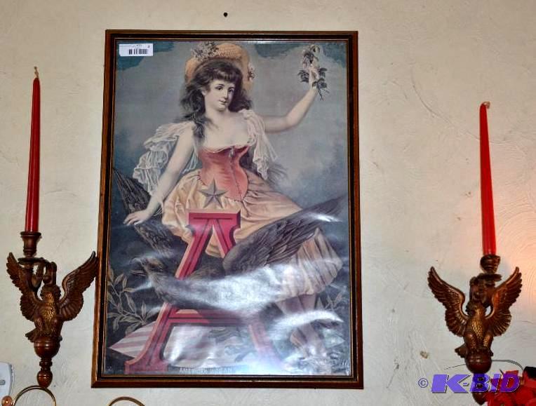 lot 3 image: Vintage Anheuser-Busch advertising print ...