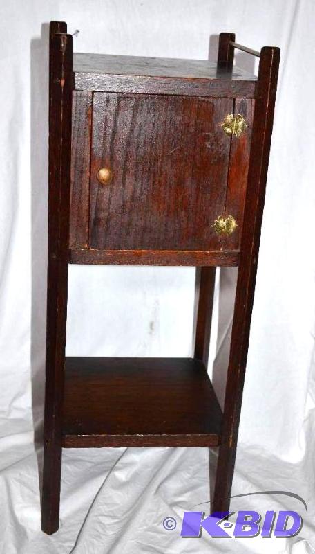 lot 30 image: Antique  Vintage Wood smoking pipe storage c...