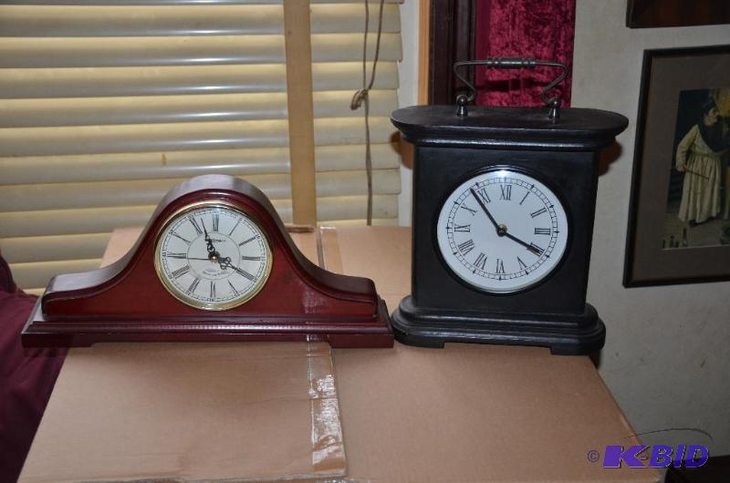 lot 302 image: 2 clocks, SkyTimer 17x7x3, black clock 11x10x...