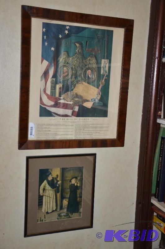 lot 50 image: 2 vintage framed prints 21x18 & 14x16....
