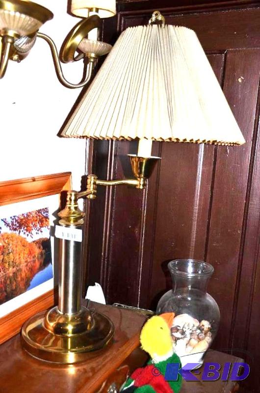 lot 63 image: table Lamp 29" tall. The arm swings out ...