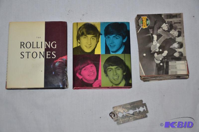 lot 72 image: 3 collectible books - The Beatles, Rolling St...