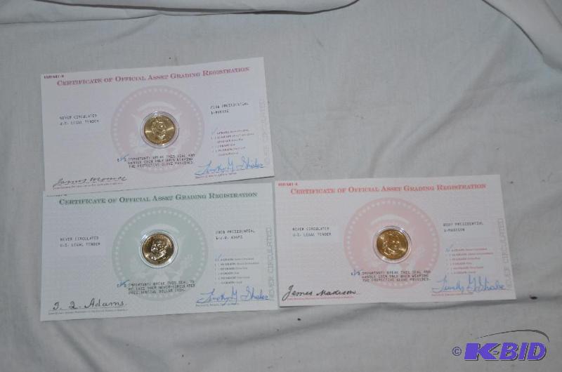lot 93 image: 3 certified, never circulated, USA coins. 200...