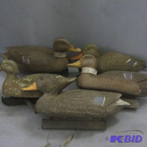 lot 104 image: Wood Duck, Mallard Decoys