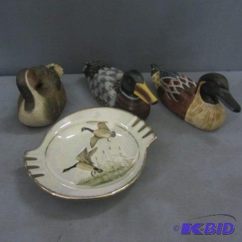 lot 114 image: Pair Wood Duck Decoys