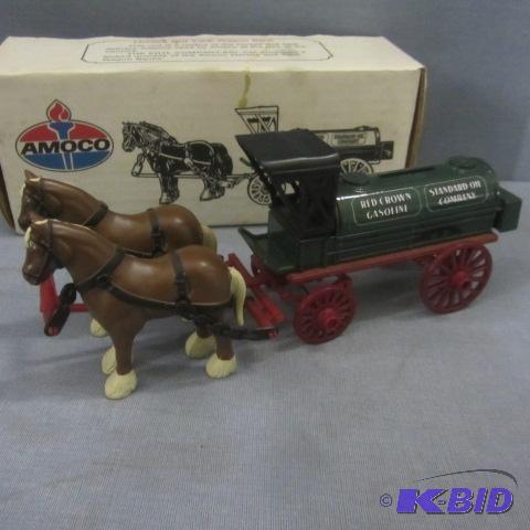 lot 135 image: ERTL Horses & Tank Wagon