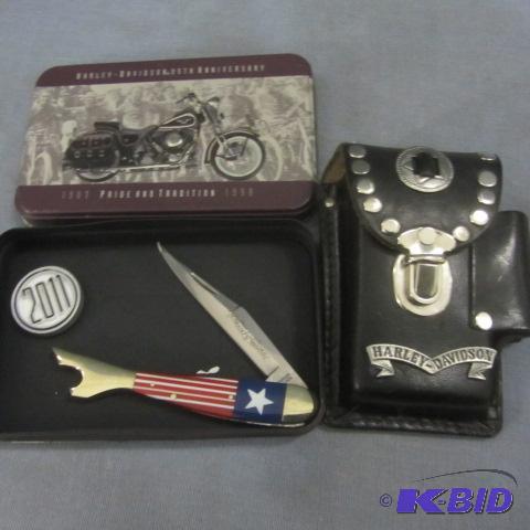 lot 145 image: Harley Cig Case & Knife
