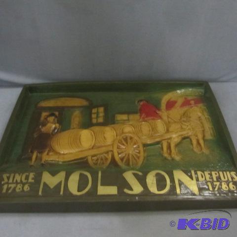 lot 154 image: Molson Beer Plaque