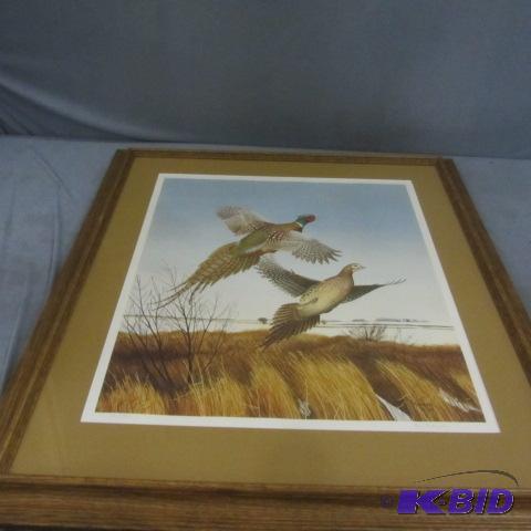 lot 160 image: K Kunzer Winter Pheasants