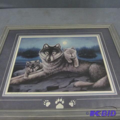 lot 163 image: Mary Jo Pittman Wolf Print