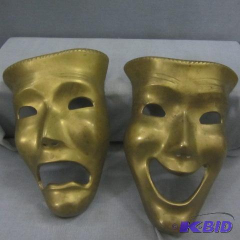 lot 42 image: Brass Theatre Masks