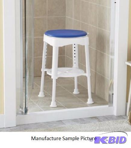 Bath Stool by Drive - Padded seat rotates 360...