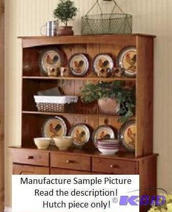 Walnut Finish Display Hutch - Hutch Only - Hu...
