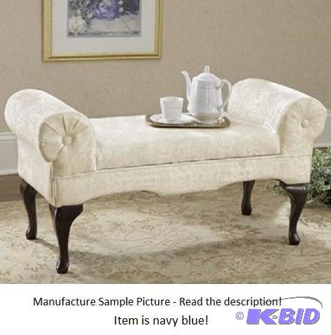 Navy Storage Bench - The item is navy blue (...