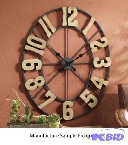 Branded Iron Wall Clock - Oval shape - Large ...