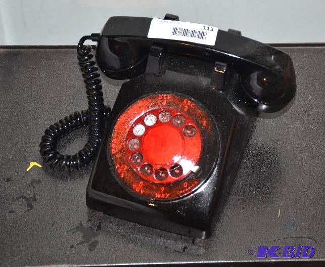 lot 113 image: Vintage ITT rotary telephone...