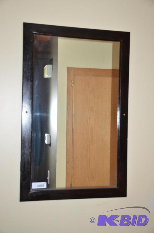 lot 115 image: Old St Paul Post Office wood framed mirror br...