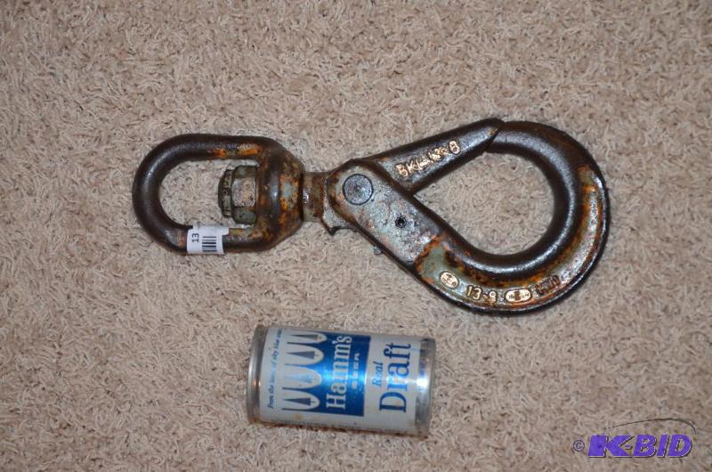 lot 13 image: Large iron hook 6x15"...