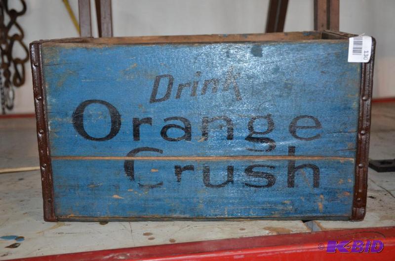 lot 130 image: Orange Crush wooden crate 16x11x10...