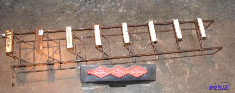 lot 138 image: Grain Belt Mail box & store display rack ...