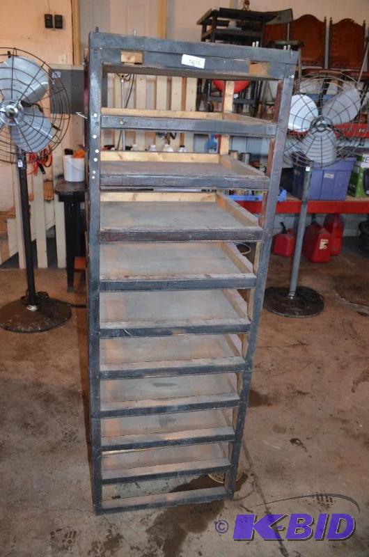 lot 174 image: Drying rack for screens at a &quotT Shirt&qu...