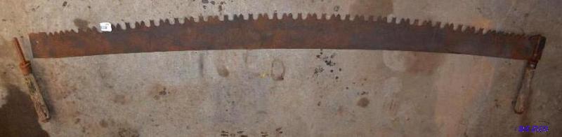 lot 176 image: Antique two man tree saw 72" long...