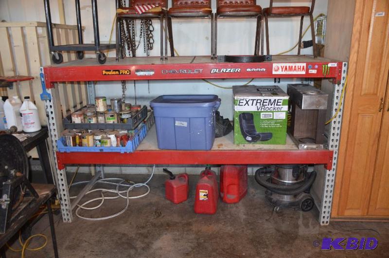 lot 177 image: Metal industrial shelving 40x96x57" tall...