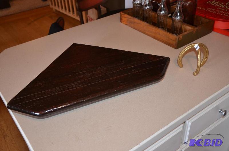 lot 19 image: Brass antique post office shelf 18x18" a...