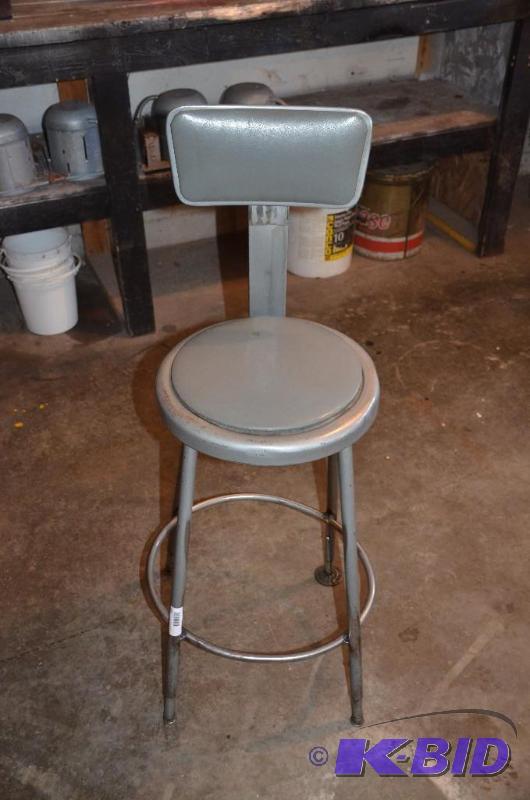 lot 205 image: Metal shop stool...