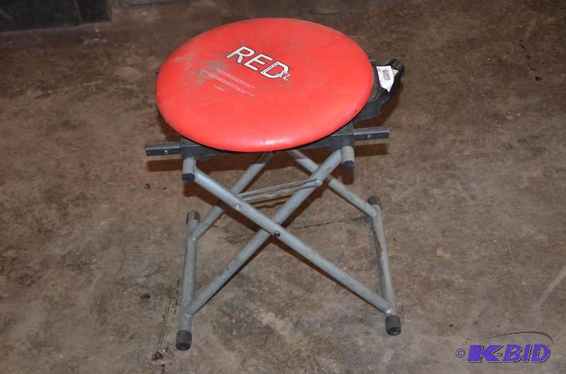 lot 209 image: Red Fitness XL stool...