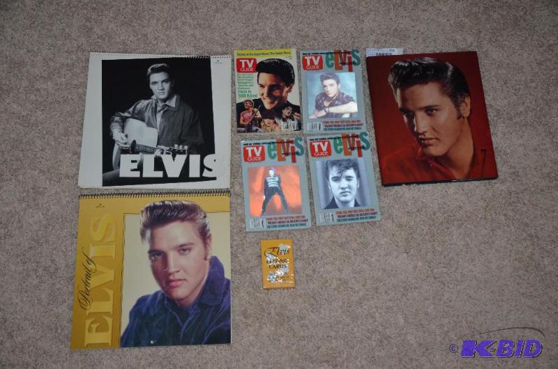 lot 219 image: Elvis TV Guides, 2 Elvis calendars 1996, Elvi...