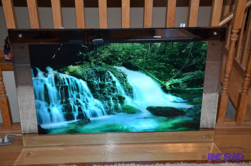 lot 234 image: Lighted wall picture with moving water 29x48&...