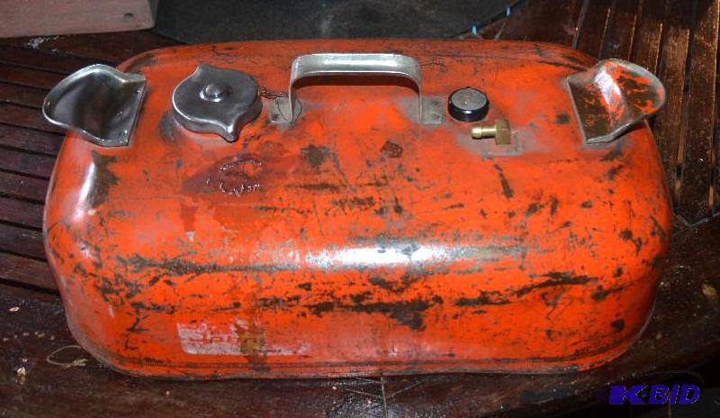 lot 247 image: Johnson boat gas can 19x11x5". It may be...